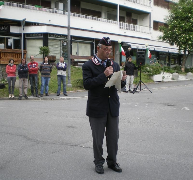 L'intervento del presidente dell'Associazione Carabinieri appuntato scelto U.P.G. Vanni Farinelli.