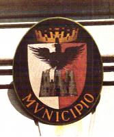 1913-Tirano, facciata del Municipio (Dipinto da Giuseppe Righini?)