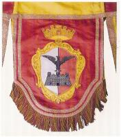 1927-Tirano, Santuario. Lo stemma nel lambrecchino dell'ombrellone basilicale