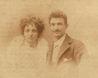 Albino Moltei e la moglie Gisella Martinelli nella foto di nozze.