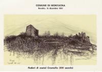 1991-cartolina filatelica sui luoghi . Il castello Grumello di Montagna