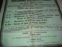 Manifesto con il programma dell'inaugurazione del monumento realizzato nel 1904 