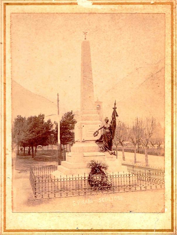 Sondrio, Monumento ai Caduti per l'Indipendenza, Pisani 1904,foto archivio Impresa Carlo Ciapponi, Morbegno.