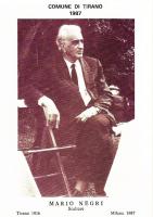 1987- cartolina filatelica in ricordo di Mario Negri
