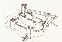 1993, il castello di Grosio, dis. di Ugo Cavallari