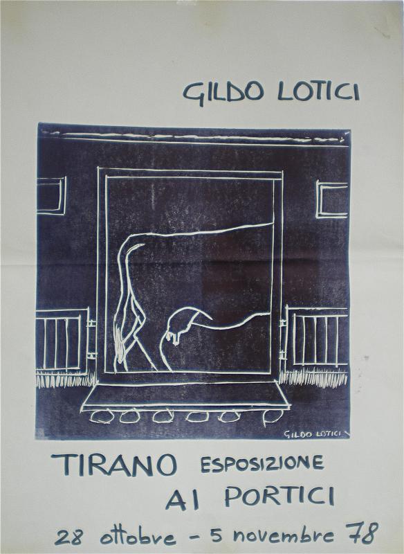 1 L'affiche della mostra ai Portici di Tirano nel 1978, linoleografia